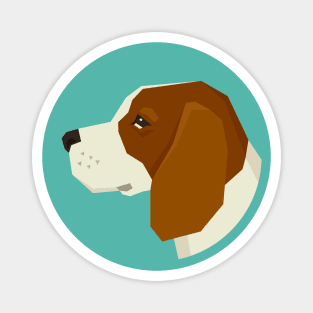 Beagle Geometric Dog Art Magnet